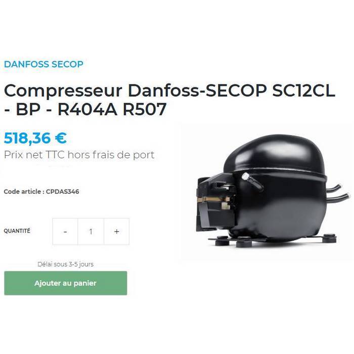 Compresseur SECOP SC12CL prix