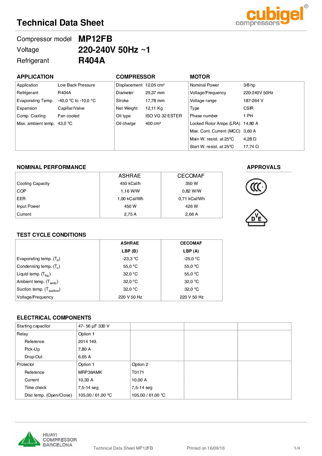 Compresseur CUBIGEL MP12FB – Image 3