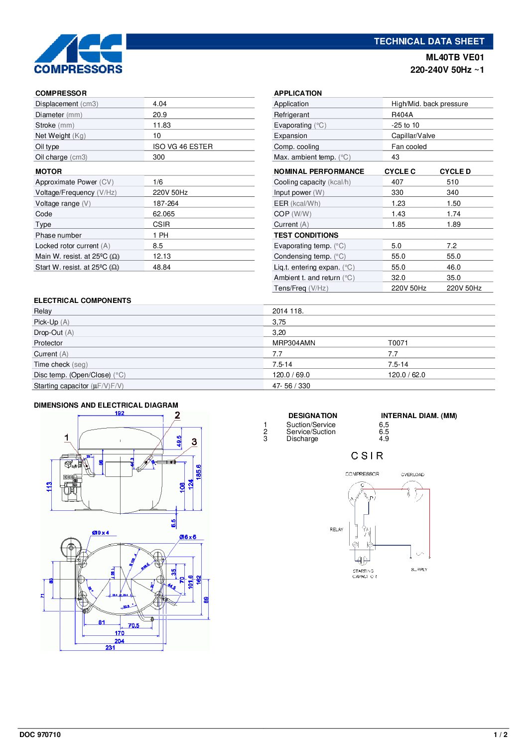 Compresseur CUBIGEL ML40TB – Image 4
