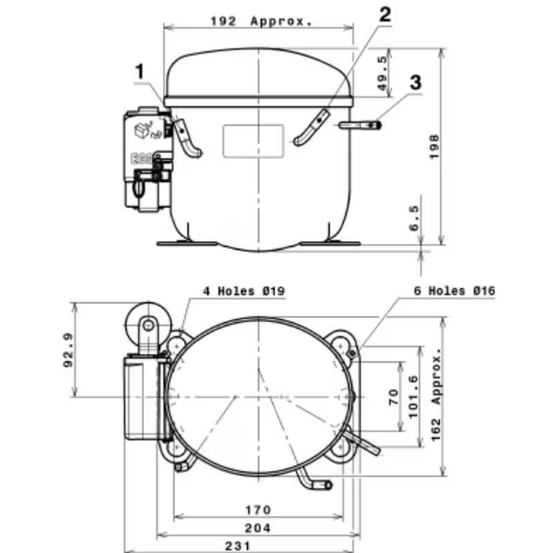 Compresseur CUBIGEL ML90FB schema
