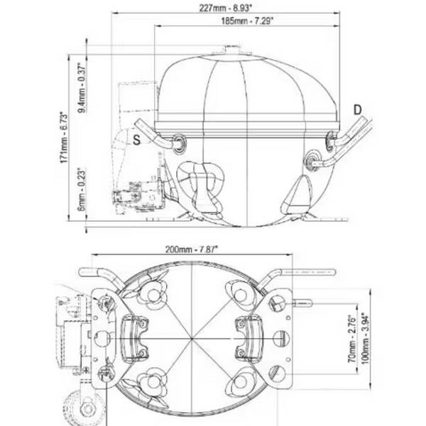 Compresseur EMBRACO ASPERA EMT2121U