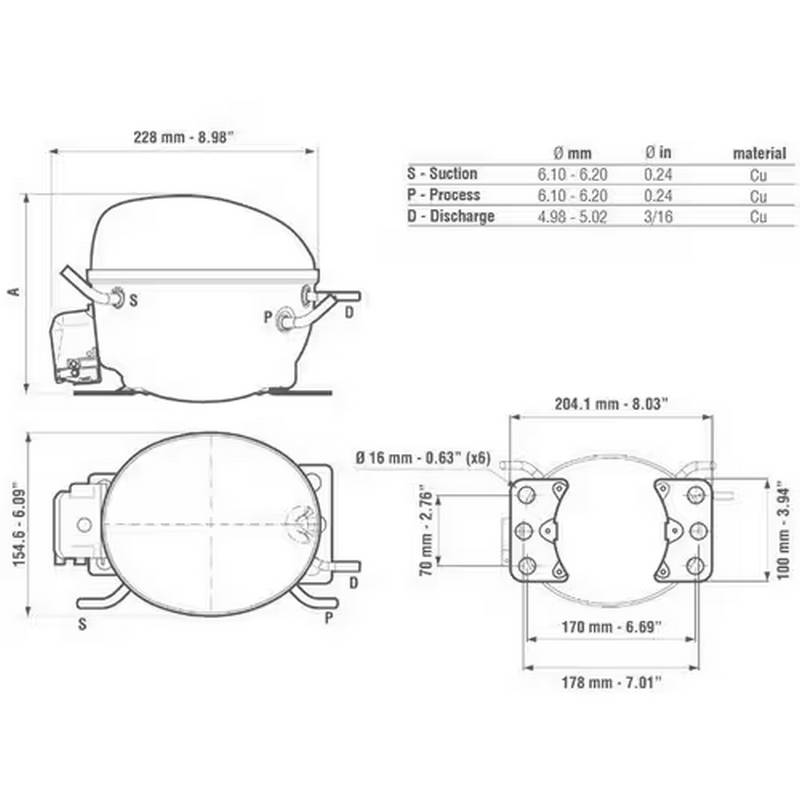 Compresseur EMBRACO EMT2117GK