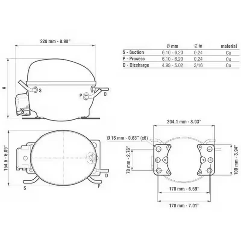 Compresseur EMBRACO EMT2121GK