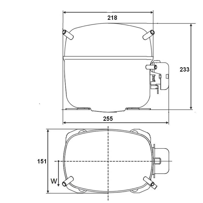 Compresseur SECOP SC21GX schema