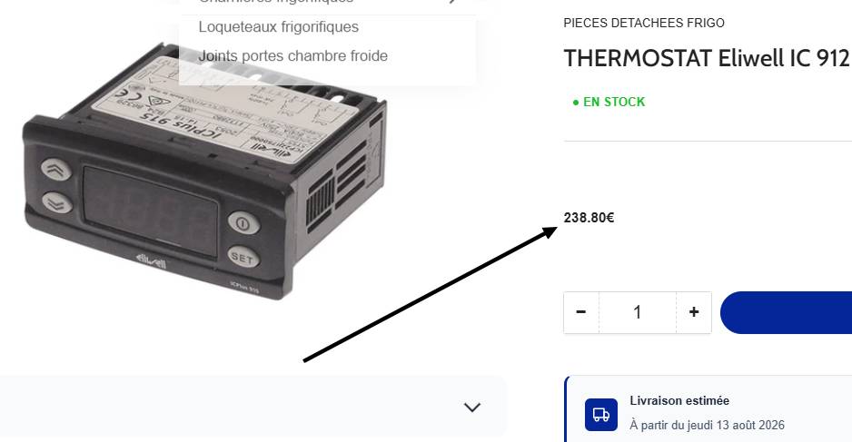 Thermostat régulateur ELIWELL IC 912 12 V 9 Thermostat électronique ELIWELL IC 912 12 V