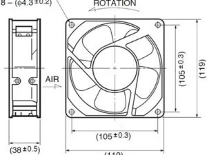 Ventilateur NMB 4715MS 119/119 mm