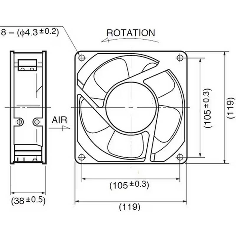 Ventilateur NMB 4715MS schema