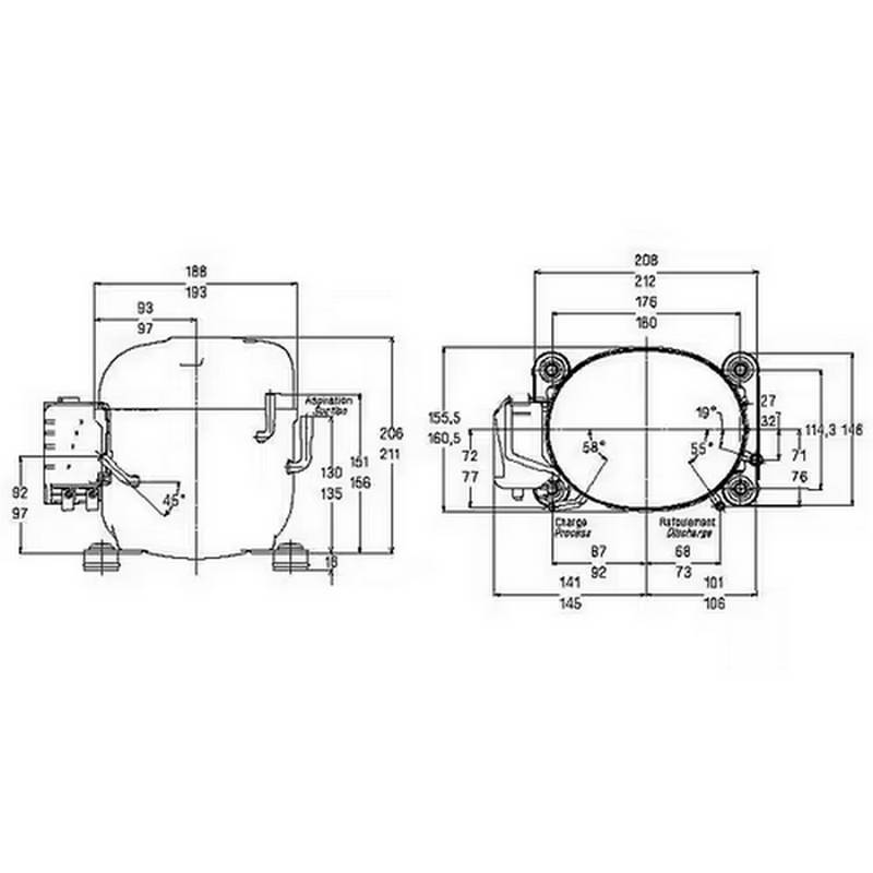 compresseur AE2425Z schema