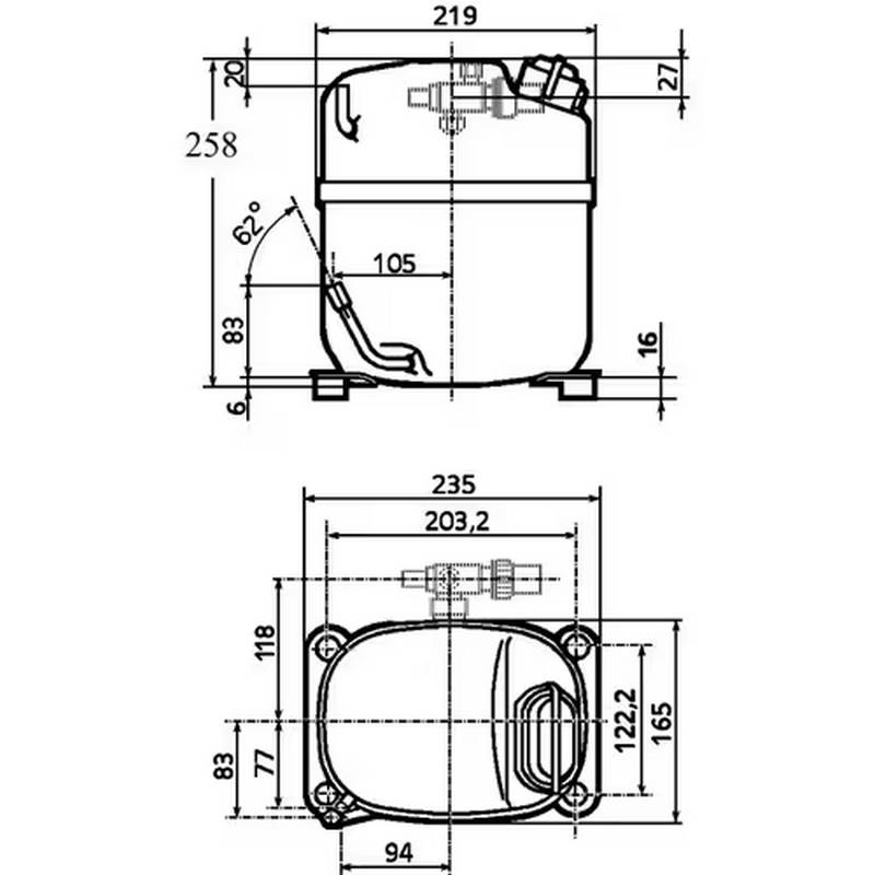 compresseur CAJ4461Y schema