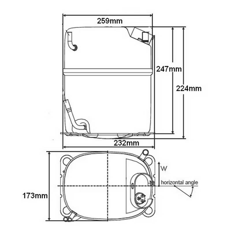 compresseur SECOP GS34MFX schema