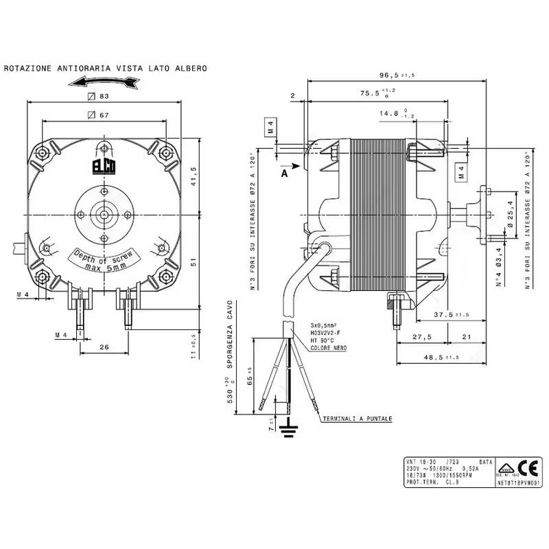 Moteur ELCO VNT 18 30 723 schema