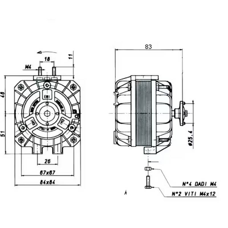 Moteur EMI 82E 1305 schema