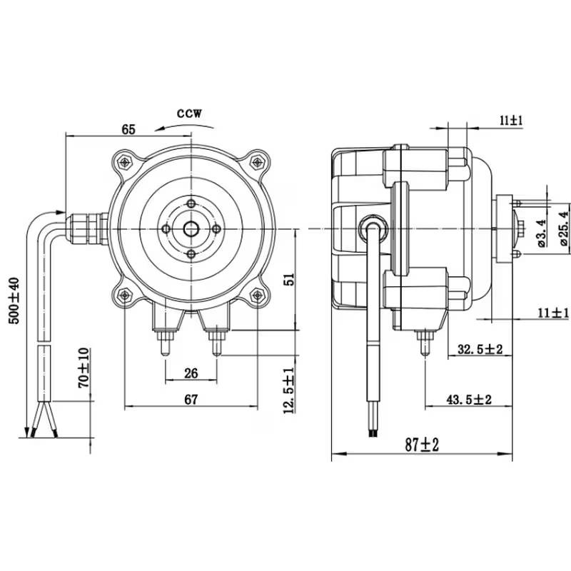 Moteur WEIGUANG ECM 7120 schema