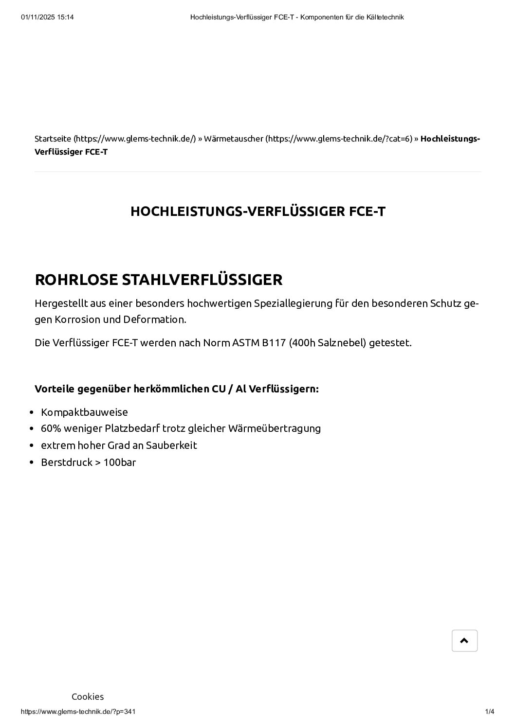 Condenseur GLEMS-TECHNIK FCE-T 8.1.110 – Image 4