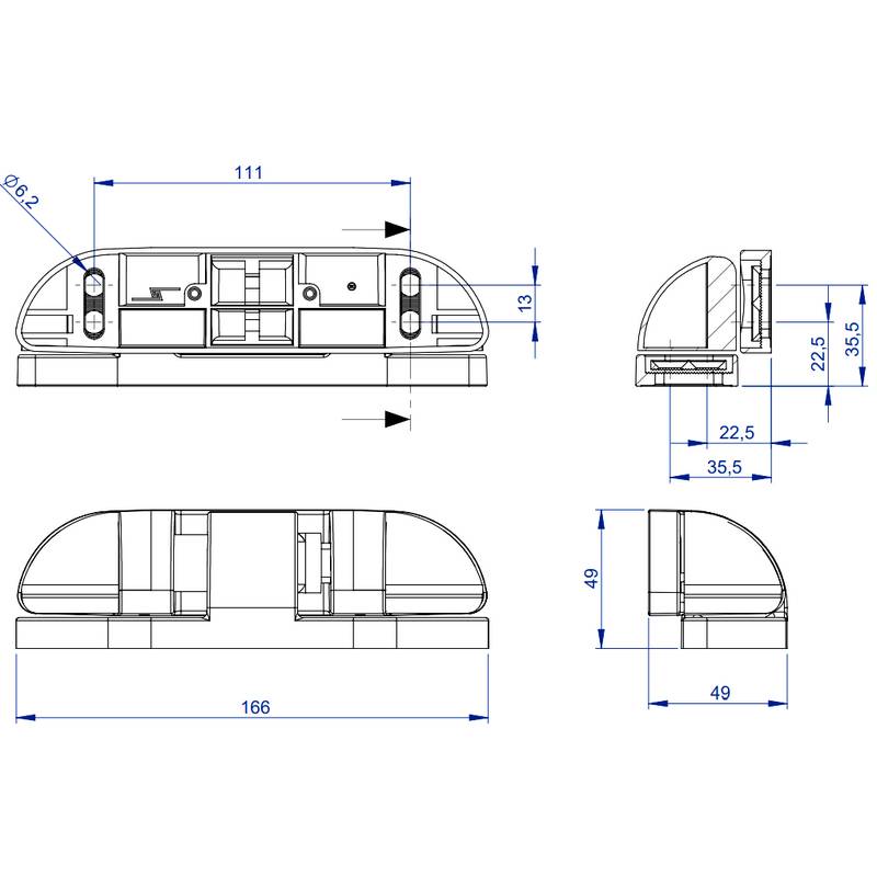 Charnière chambre froide RAHRBACH 4514 FUTURO schema