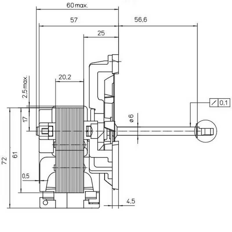 Moteur de four EBM PAPST OC13 schema