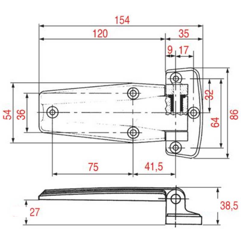 Charnière FERMOD 720 27 schema