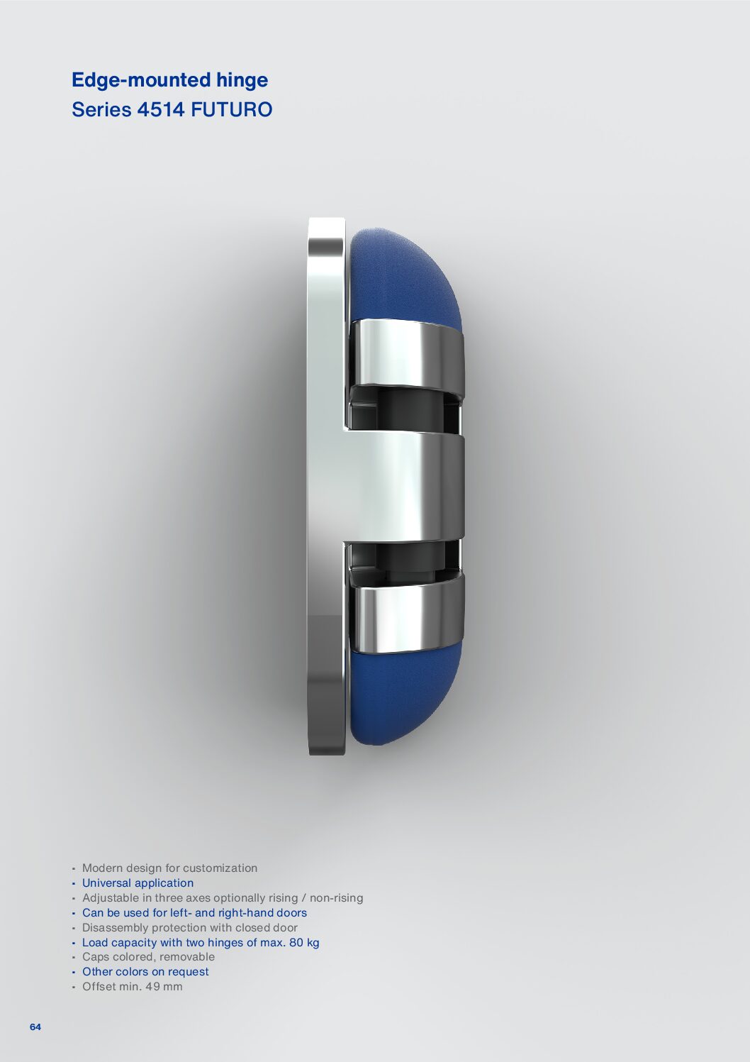 Charnière RAHRBACH 4514 FUTURO chromée – Image 9