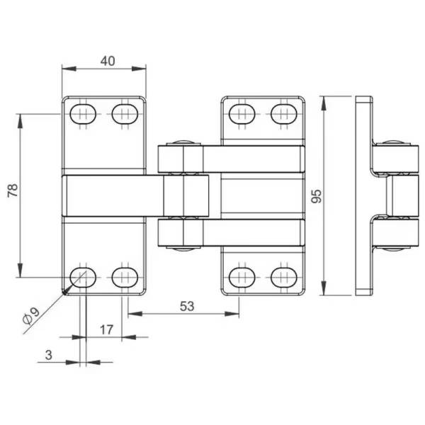 Charnière RAHRBACH 7902 schema b
