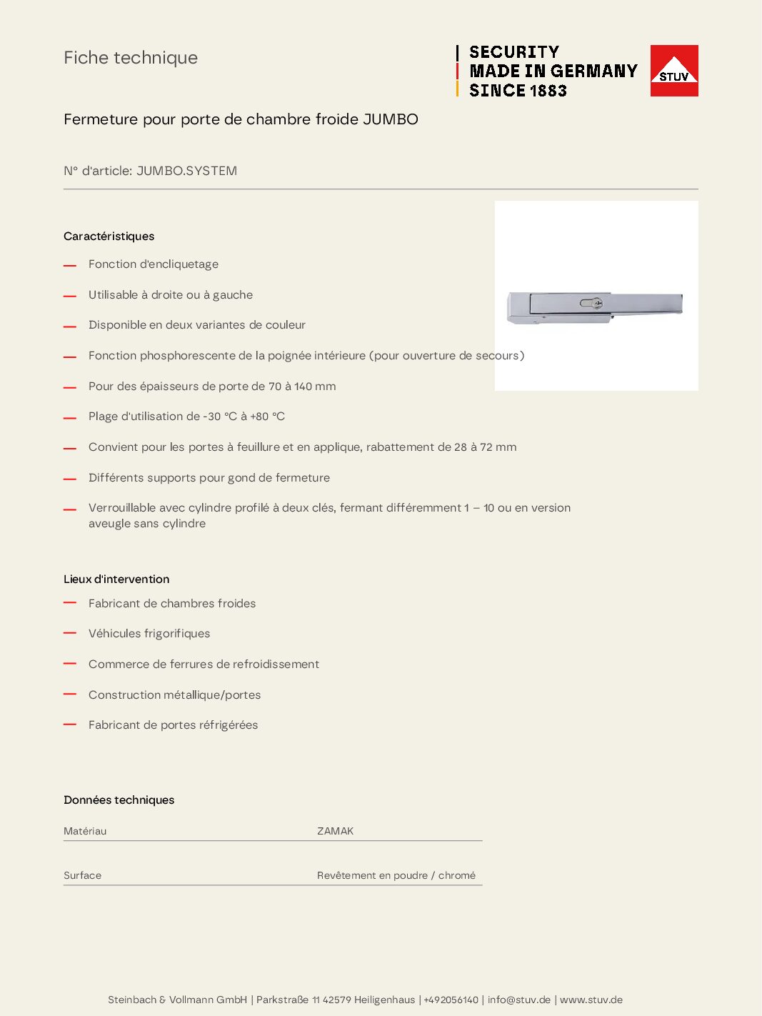 Gâche de fermeture STUV 3.31.0543 – Image 4