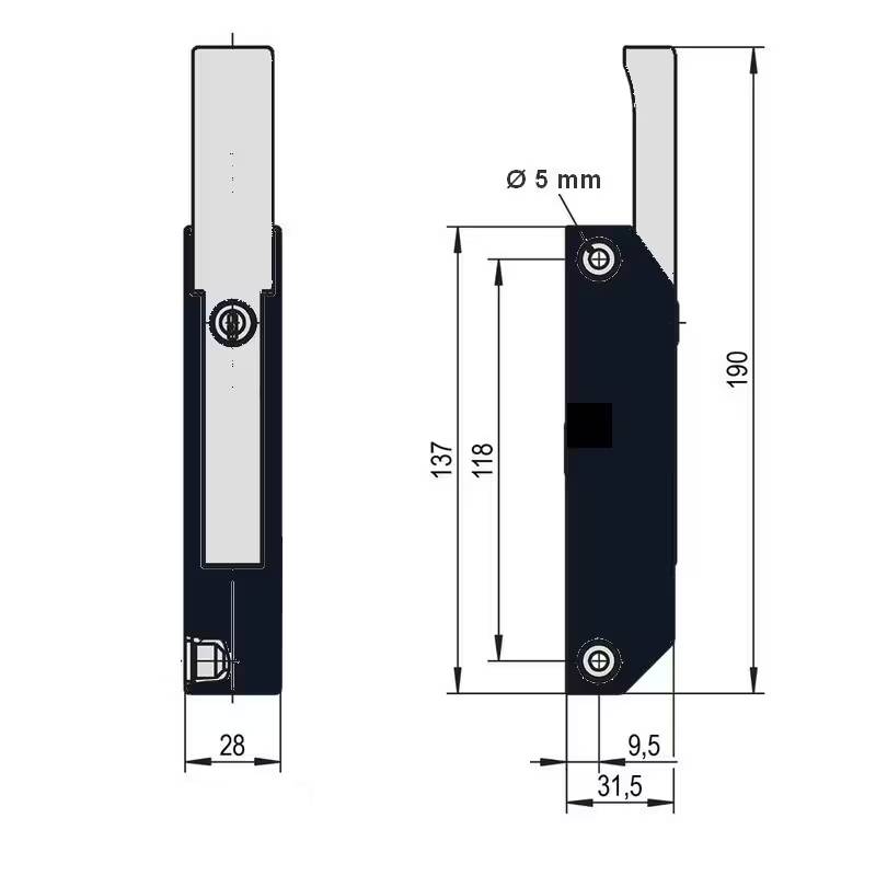 Fermeture STUV KMKV 100 noir schema