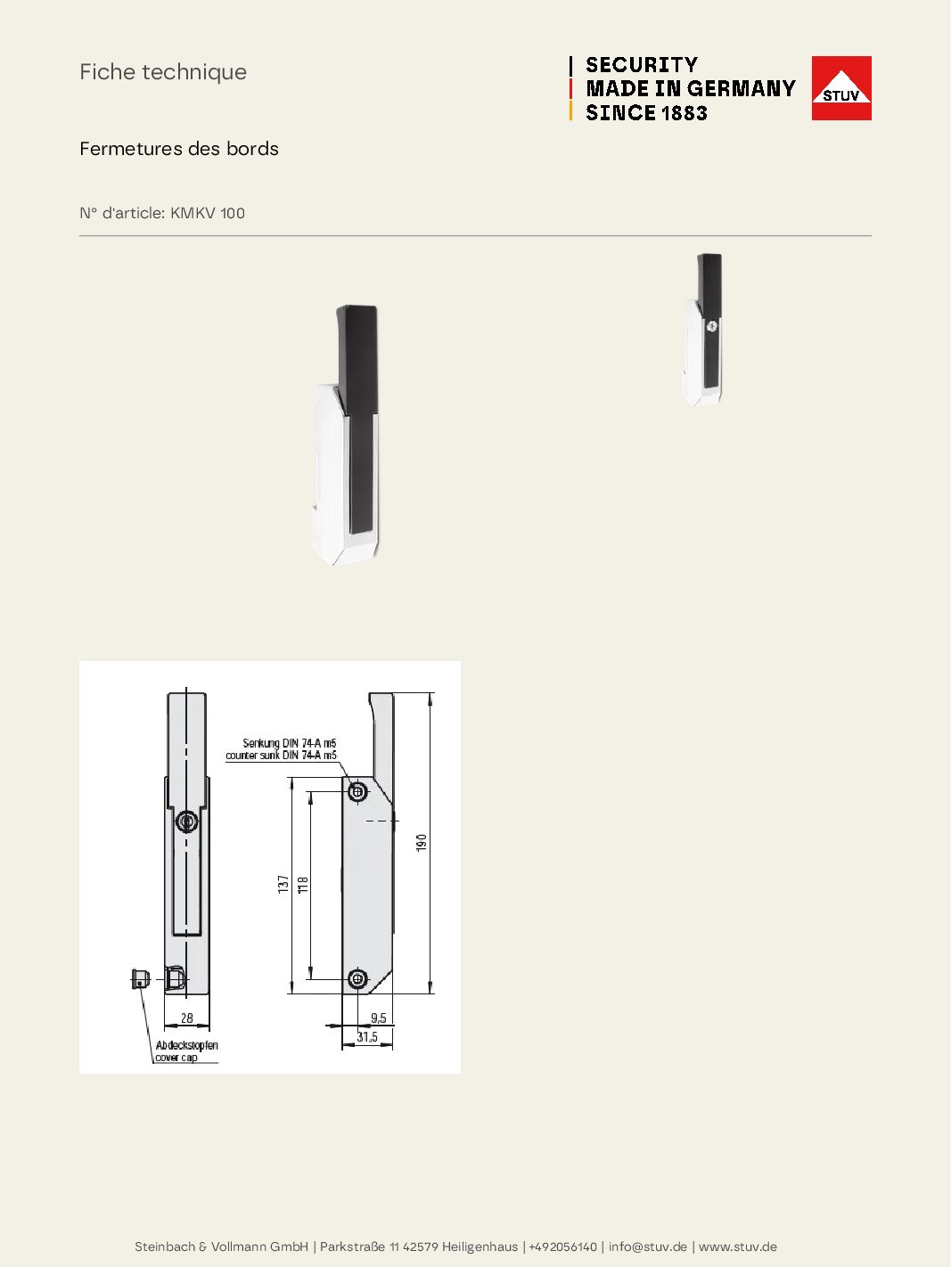 Fermeture STUV KMKV 100 noir – Image 4