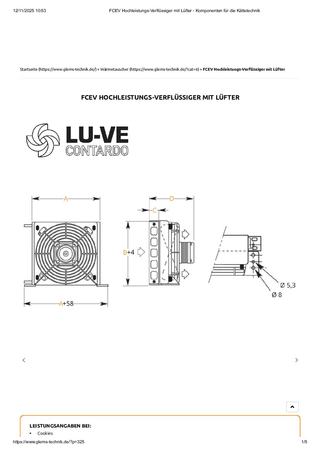 Groupe condenseur GLEMS-TECHNIK FCEV 520 – Image 6