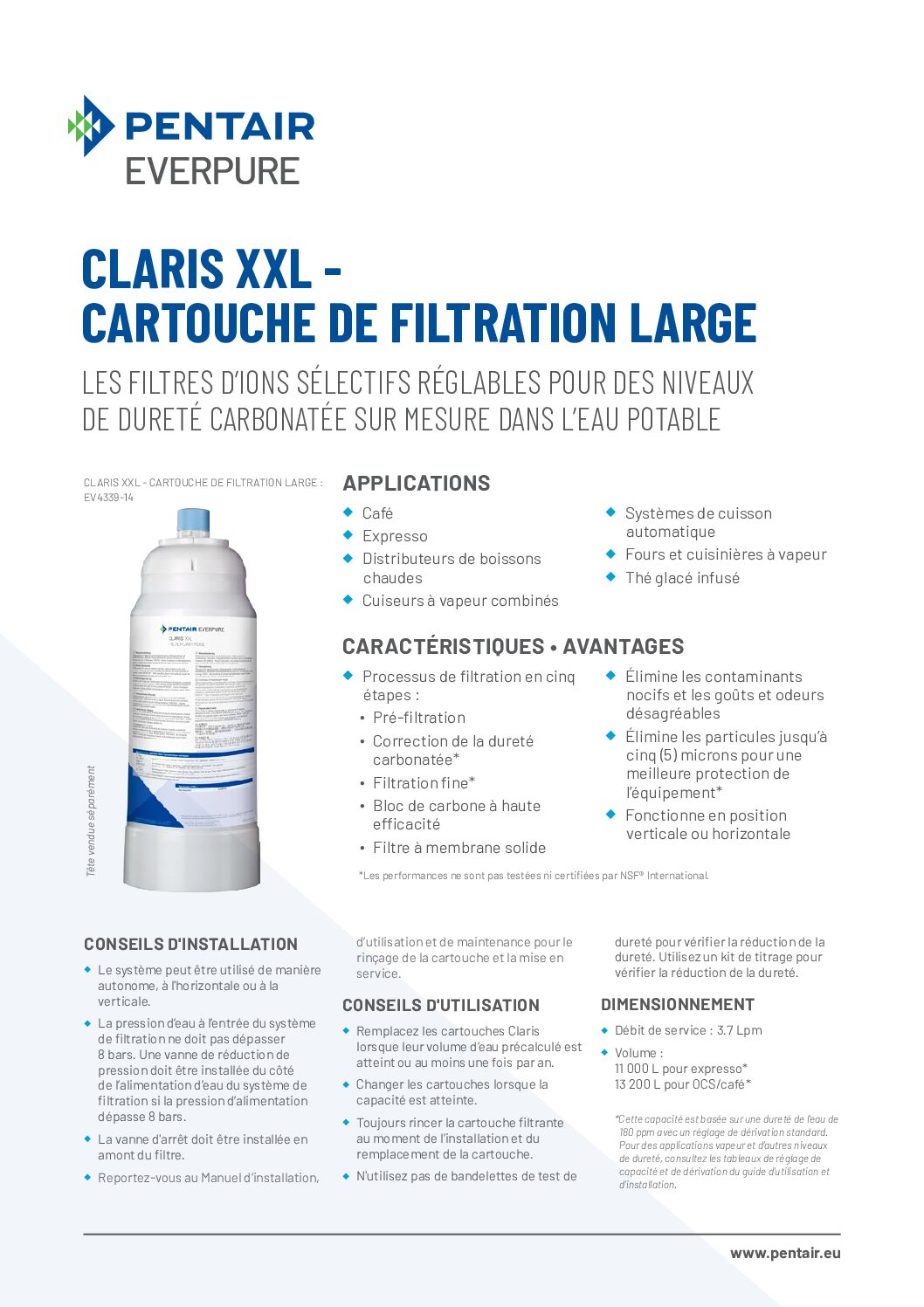 Filtre d'eau EVERPURE CLARIS XXL – Image 5