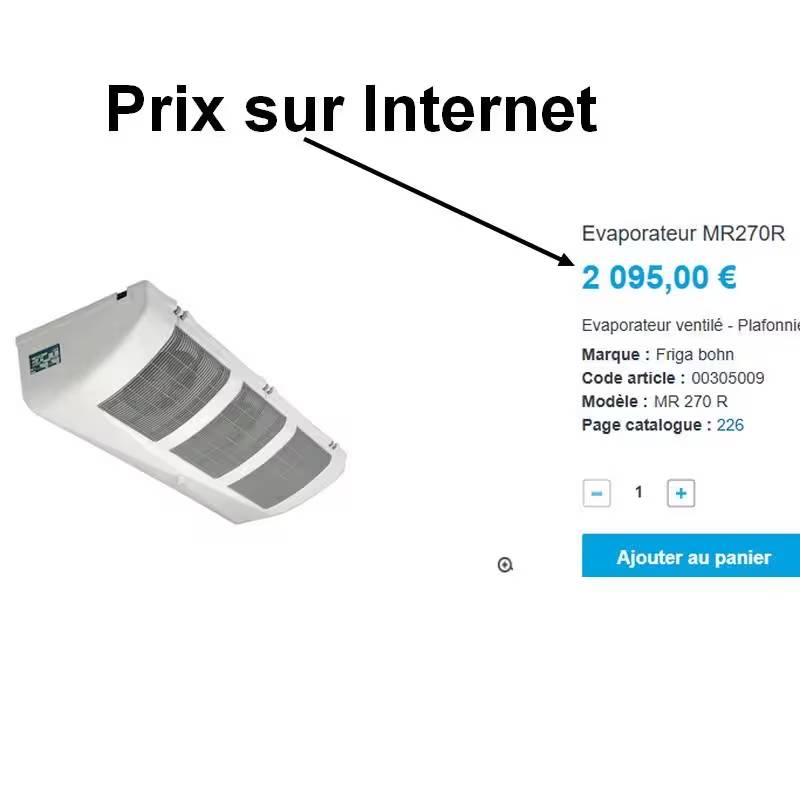 condenseur FRIGA BOHN MP270R prix