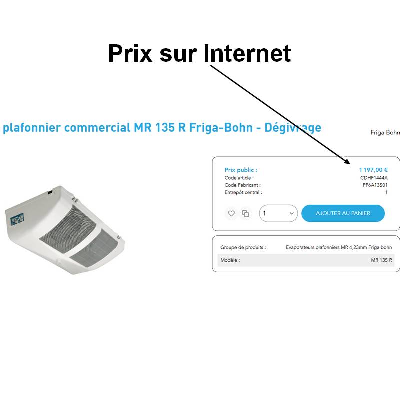 condenseur FRIGA BOHN MR135 prix