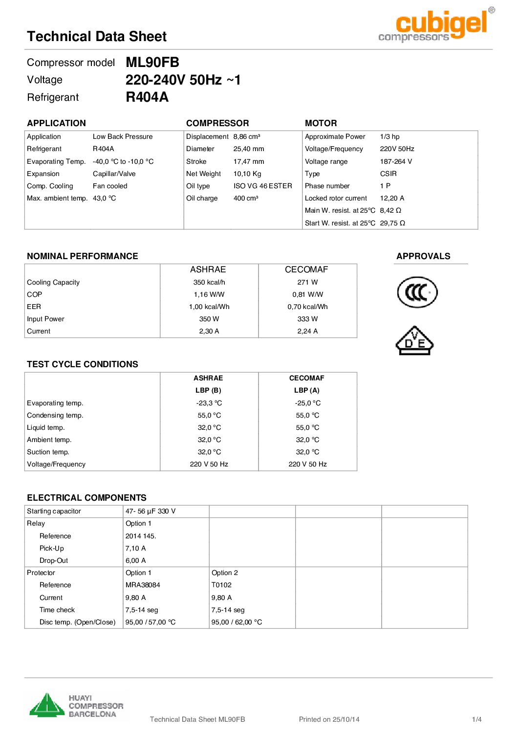 Compresseur CUBIGEL ML90FB – Image 4