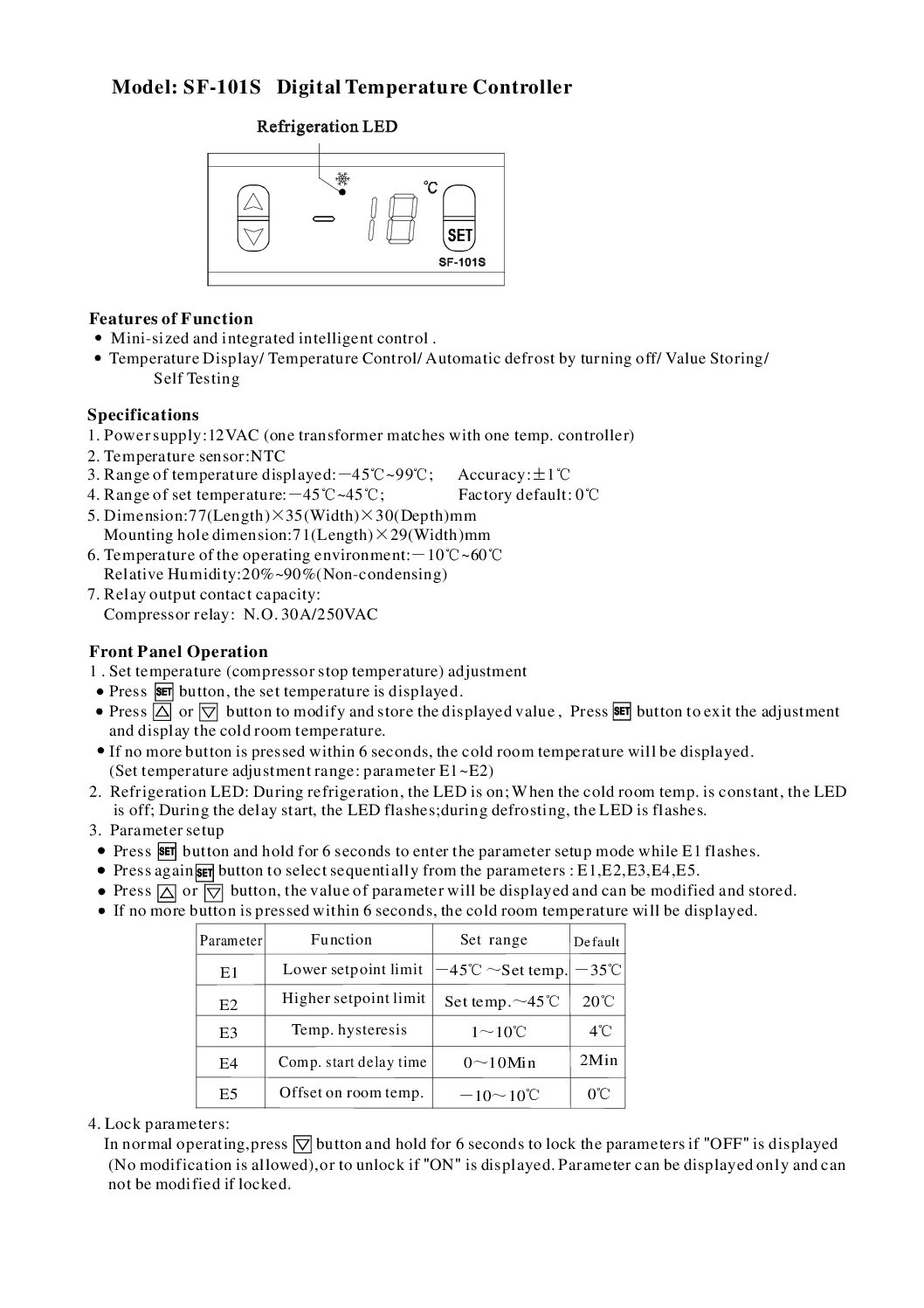 Thermostat électronique SHANGFANG SF-101S – Image 8