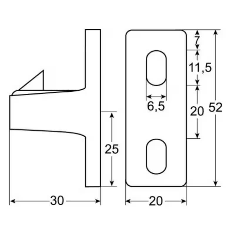 Fermeture FERMOD 796 gache noir schema