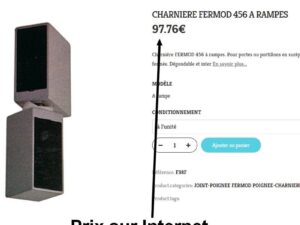 Charnière FERMOD 456 avec rampe