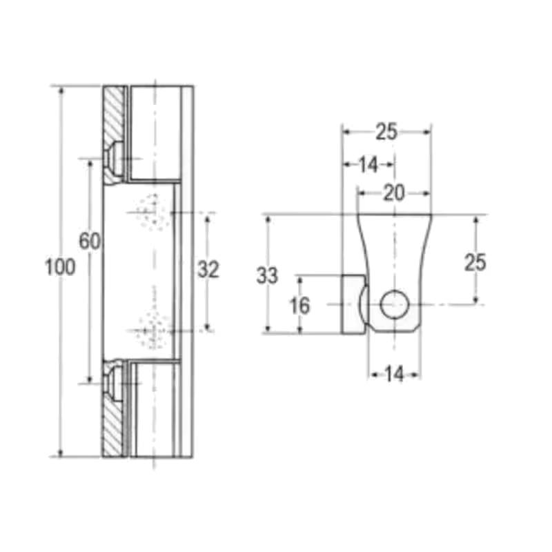 Charnière FERMOD G 303 schema