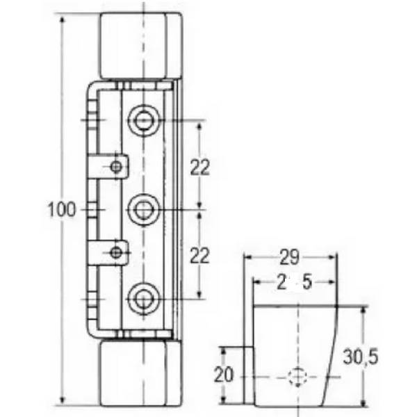 Charnière FERMOD G 625 shema