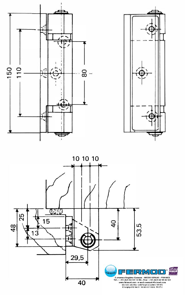 Charnière FERMOD 362 butée à droite – Image 2