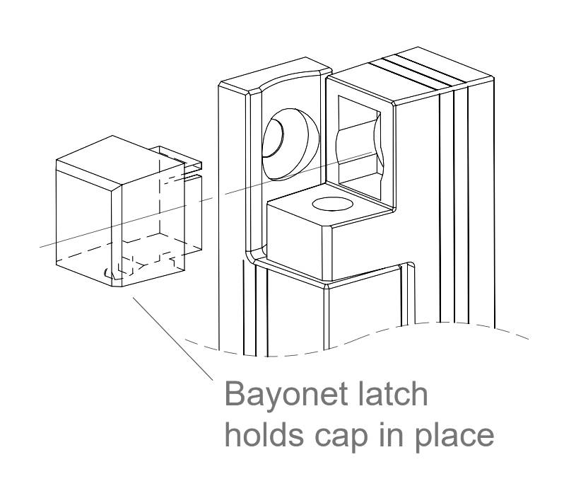 Charnière RAHRBACH 4500 noir schéma a