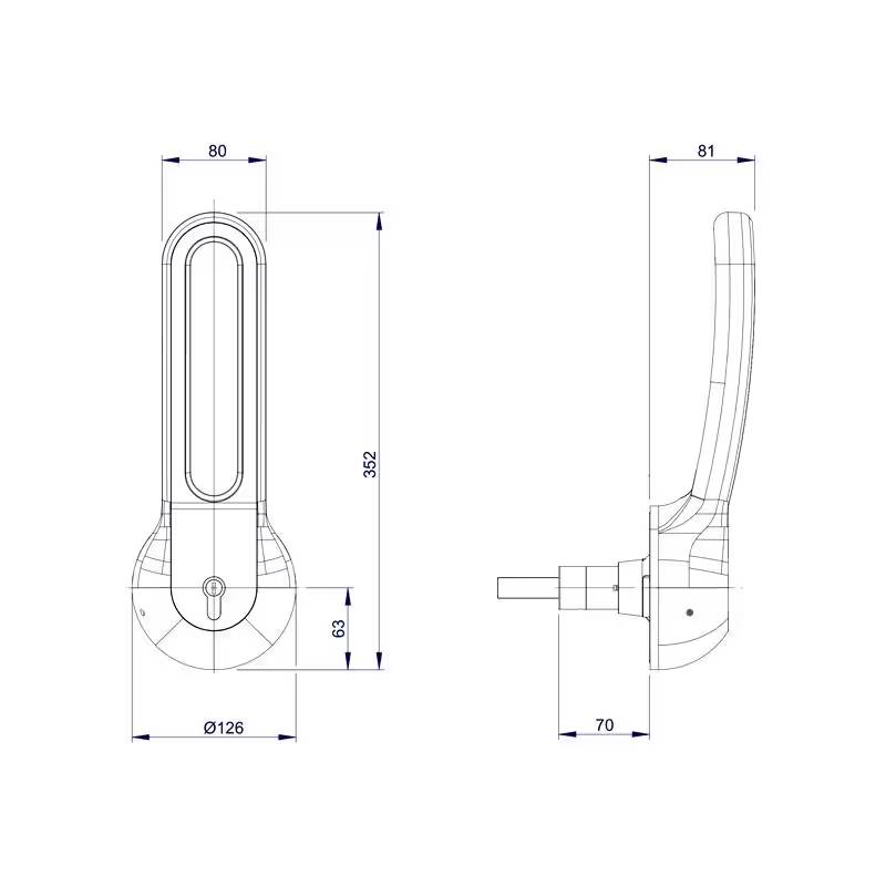 Fermeture RAHRBACH 7501 porte 100 schema