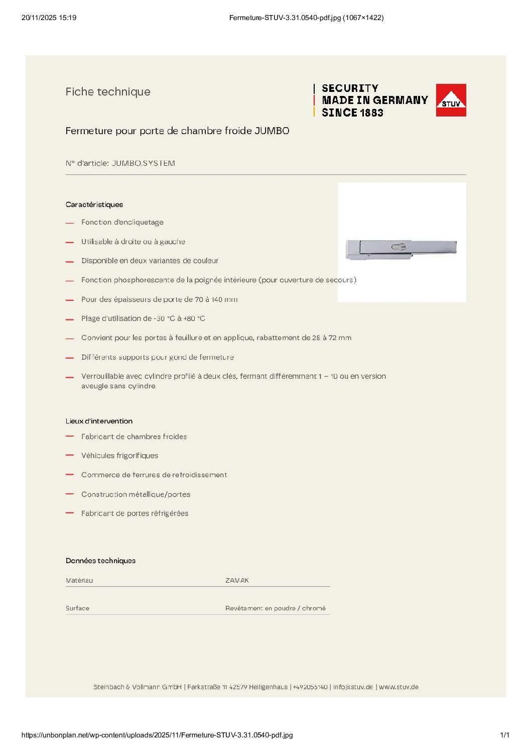 Fermeture STUV JUMBO – Image 5